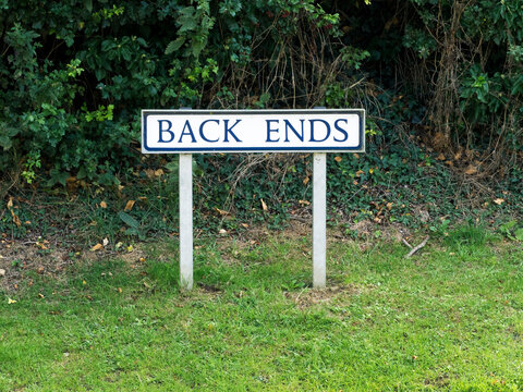 Cotswolds English Countryside Road Sign ""Back Ends""