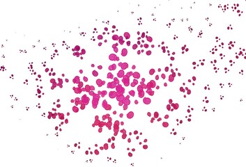 Light Pink vector pattern with lines, ovals.