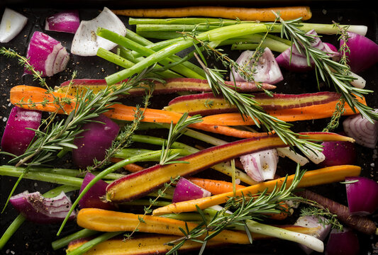 Raw Vegetables Ready to Roast