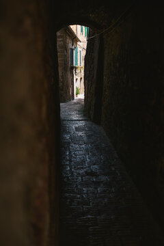 Narrow street in an Italian town