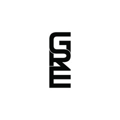 gre letter original monogram logo design
