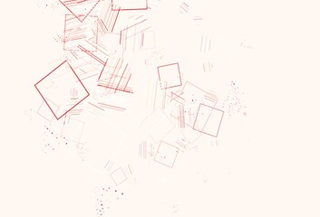 Light Red vector pattern with polygonal style with circles.