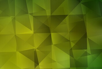 Fototapeta na wymiar Light Green, Yellow vector abstract polygonal template.