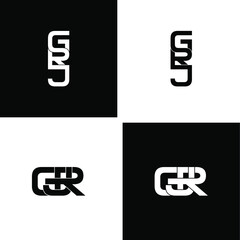 grj letter original monogram logo design