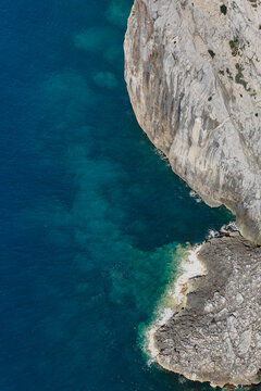 Views from a rocky cliff in Spanish coast, Mallorca