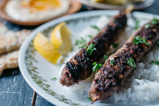 Traditional kefta with rice