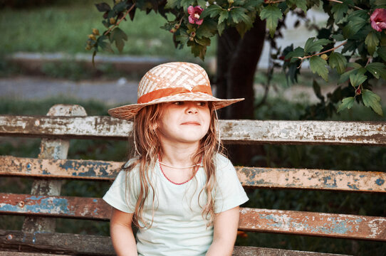 Little girl in a hat