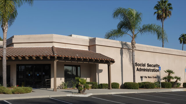 San Marcos, CA / USA - September 24, 2020: Social Security Administration Building