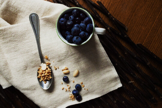 Blueberries breakfast