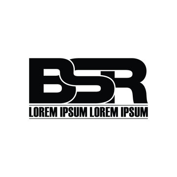 BSR letter monogram logo design vector