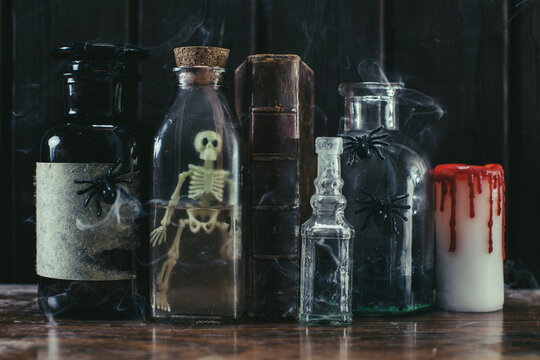 Halloween decor. Witch's potion.