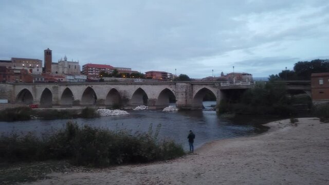 Tordesillas, historical village with bridge. Valladolid, Spain. Europe