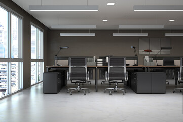 Open space office interior