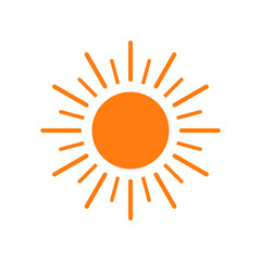 Sun icon. Trendy  summer symbol for website design,