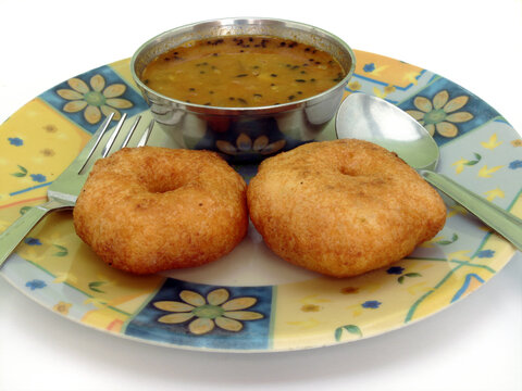 South Indian Food Vada Samber