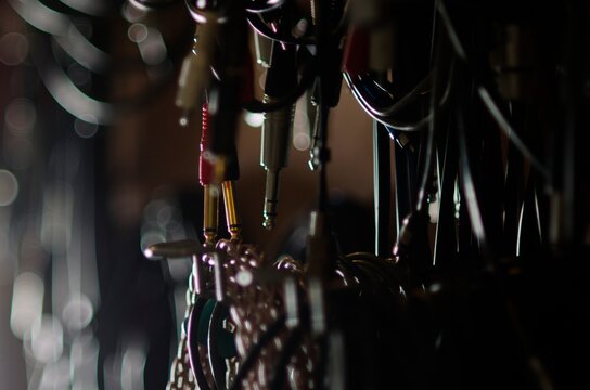 Music studio,lot of jacks