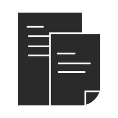 document papers information read silhouette icon style