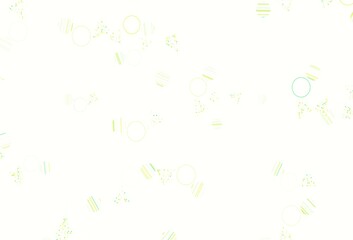 Light Green, Yellow vector layout with circles, lines.