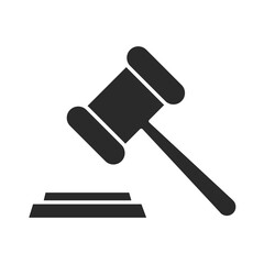 international human rights day law hammer justice silhouette icon style