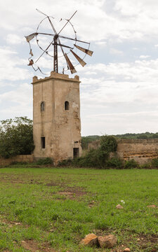 Old windmill abandoned in Mallorca