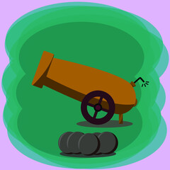 Illustration of cannons used during war