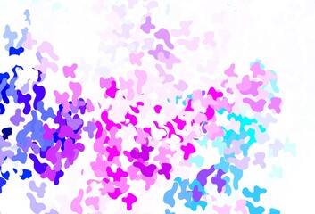 Light Multicolor vector template with chaotic shapes.