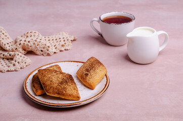 Traditional shortbread cookies with cinnamon