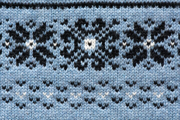 Winter themed wool pattern macro