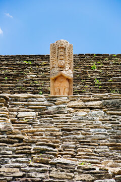 Ancient pre-columbian stela ruins