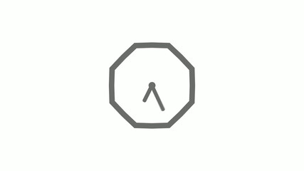 Fototapeta premium Counting down gray color 12 hours clock icon on white background,clock icon