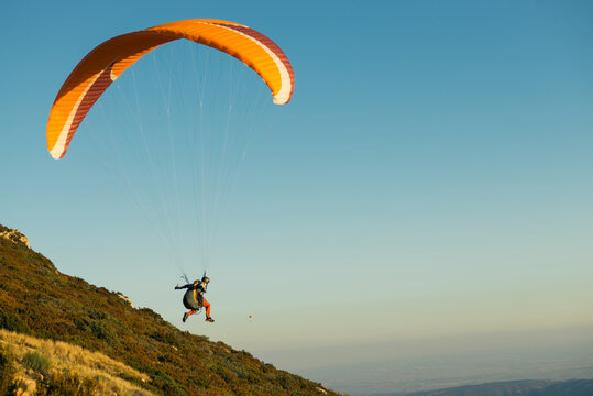 skydiver flying in the sky