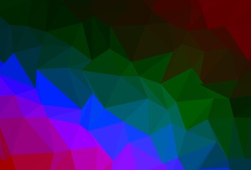 Obraz premium Dark Multicolor, Rainbow vector abstract polygonal layout.