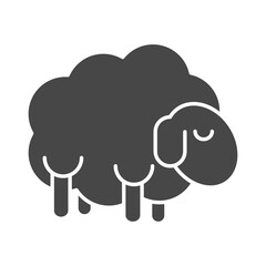 sheep cartoon animal farm silhouette icon style