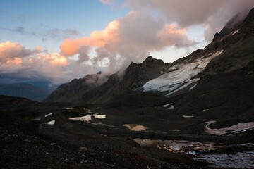 sunset in the mountains