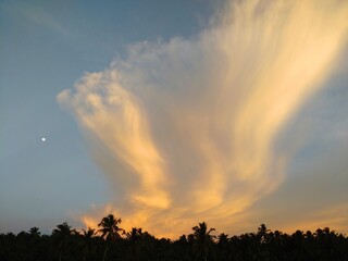 sunset in the mountains