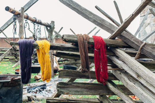 Various color dyed wool