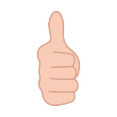 sign language hand gesture indicating thumbs up like line and fill icon