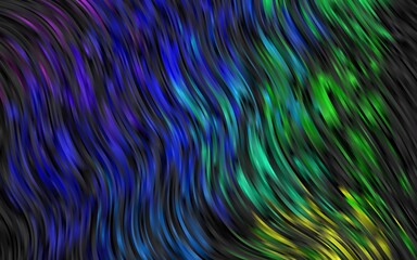 Obraz premium Dark Multicolor, Rainbow vector pattern with curved circles. Blurred geometric sample with gradient bubbles. The best blurred design for your business.
