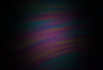 Fototapeta premium Dark Gray vector background with curved lines. Glitter abstract illustration with wry lines. Colorful wave pattern for your design.