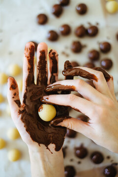Making choco candies