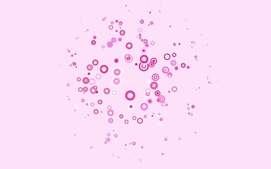 Light Pink vector background with spots.