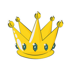 queen crown pop art style icon