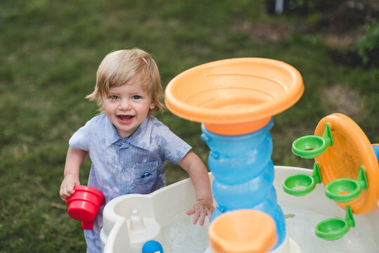playing in the water tower
