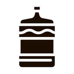 Healthy Water Bottle Vector Sign Icon. Filtered Healthcare Water, Liquid Treatment Pictogram. Recycling Environmental Ecosystem Plumbing Industry Monochrome Illustration