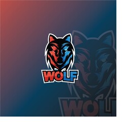 Wolf Illustrator Logo Esport, Esport logo game icon logo wolf. esport logo vector