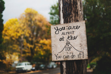 Encouraging Quirky Neighborhood Sign