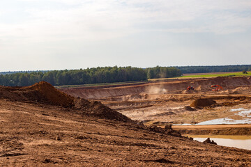 View of the territory of the sand pit development
