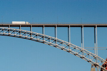 Lorry Truck crossing Bridge
