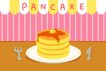 ホットケーキ　イラスト