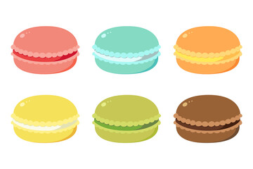 マカロン　カットイラスト